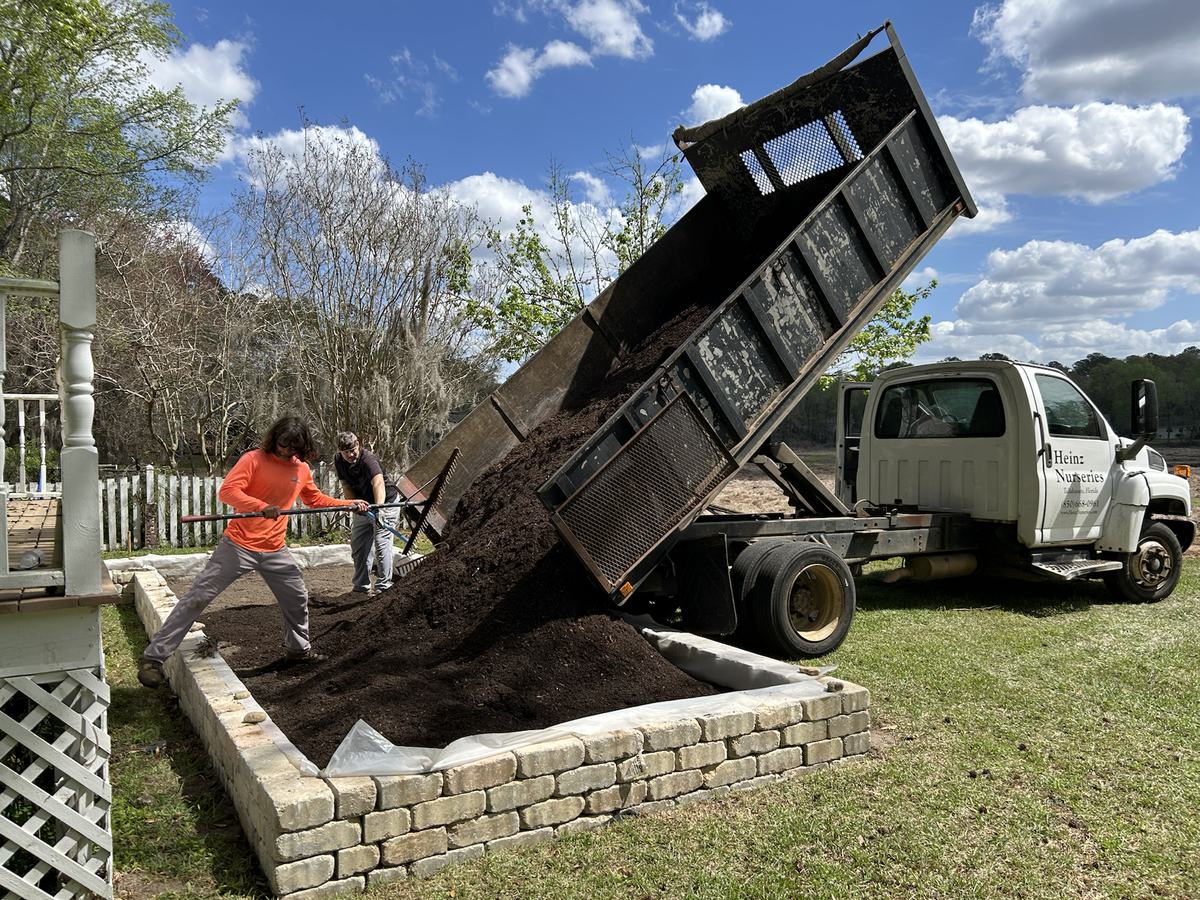 Preparing for planting at Oaklane Garden